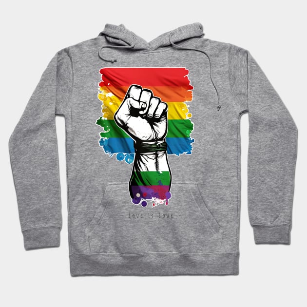 Love is Love - Pride Hand T-Shirt Design #1 (for white Background) Hoodie by Farbrausch Art